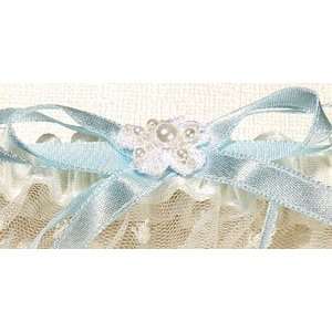 Bridal Garter sets by 24 7Accessories Ivory Blue