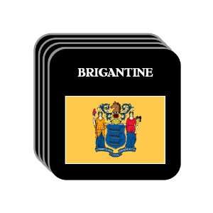  US State Flag   BRIGANTINE, New Jersey (NJ) Set of 4 Mini 
