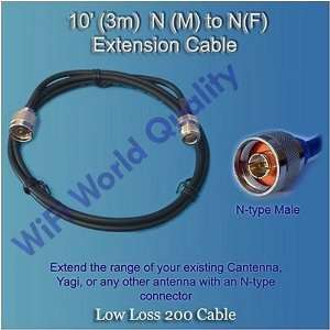   3m) N type Male to Female WiFi Antenna Extension Cable Electronics