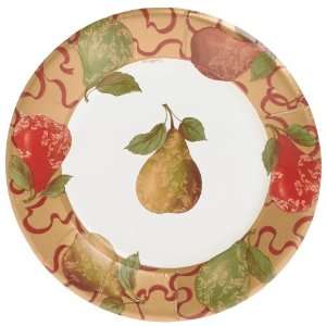  Caspari Gilded Pears Set of 8 Paper Salad Plates, Gold 