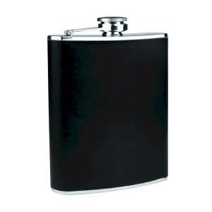 Piece Lot Of 8oz Stainless Steel Liquor Hip Flasks With Black Wrap