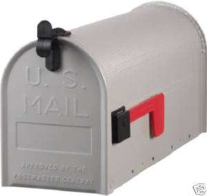 725125 Silver Gray Standard T1 Galvanized Steel Mailbox  