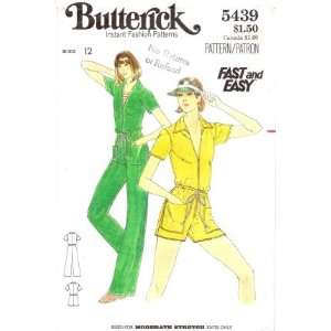  Butterick 5439 Vintage Sewing Pattern Misses Jumpsuit Size 