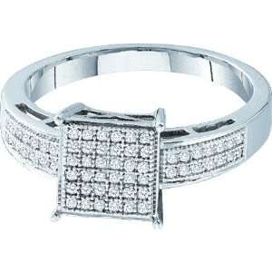 Sterling Silver Diamond Micro Pave Ring With .18CT Diamonds Covering 