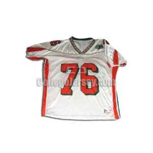  White No. 76 Game Used Florida A&M All Pro Image Football 