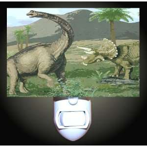  Brontosaurus and Triceratops Decorative Night Light