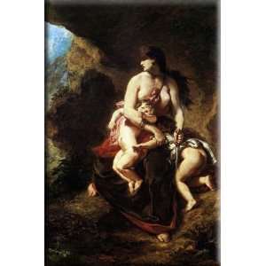  Medea about to Kill her Children 20x30 Streched Canvas Art 