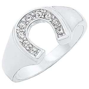  TQW10616CCH T11 Womens Horseshoe Horse Shoe Lucky Ring (5 
