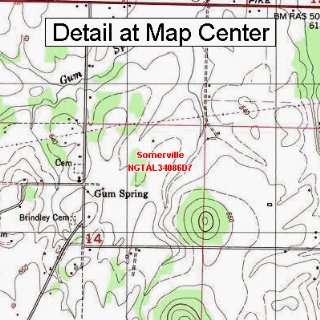  USGS Topographic Quadrangle Map   Somerville, Alabama 