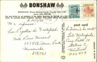 BONSHAW PRINCE EDWARD ISLAND Go Karting Karts Race Track Old Postcard 