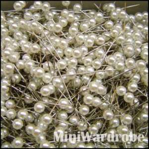 Pearl Head Pins Floral Corsage Boutonniere Round 1000  
