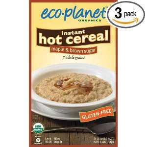 eco planet Instant Hot Cereal, Maple and Brown Sugar, 8.46 Ounce Boxes 
