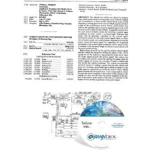   Patent CD for VEHICLE DRIVEN BY SYNCHRONOUS MOTORS 