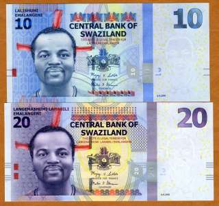 SET Swaziland, 10;20 Emalangeni, 2010 2011  