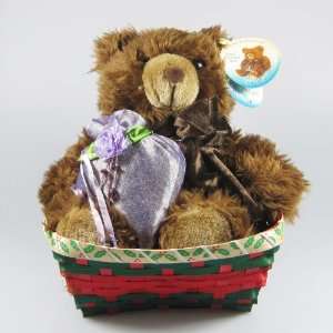 Aromatherapy Teddy Bear Christmas Gift Basket   Junior Chocolate Teddy 