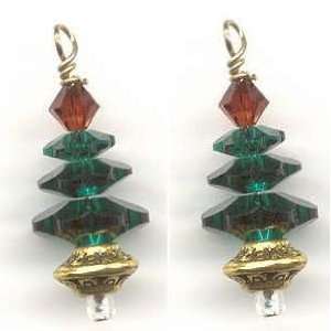  Swarovski Crystal Christmas Tree Earrings 