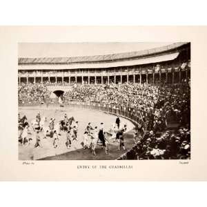1909 Print Pamplona Pampeluna Iruna Spain Bullring Bullfight Arena 