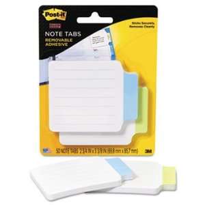  Super Sticky Removable Note Tabs, 3 3/8 x 2 3/4, 25/pad, 2 