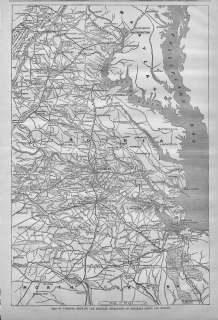 CIVIL WAR MAP, RICHMOND, VIRGINIA MILITARY OPERATIONS  
