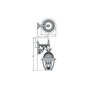 Hanover Lantern B15412WHT Merion Medium 3 Light Outdoor Wall Light in 