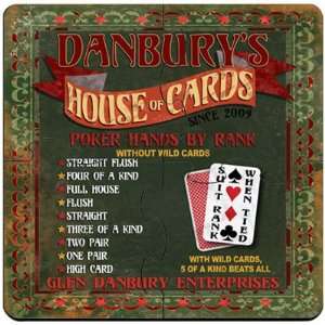 Personalized House of Cards Coaster Puzzle  Kitchen 