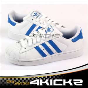Adidas Superstar II White / Blue Classic Casual Mens  