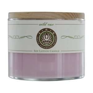 WILD ROSE by Wild Rose SOY LOTION CANDLE 12 OZ BURNS APPROX. 30+ HOURS 