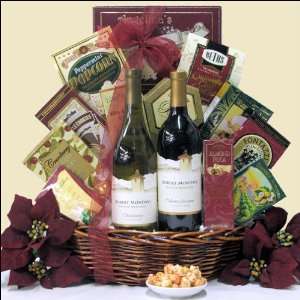 Mondavi Private Selection Duet Holiday Christmas Wine Gift Basket