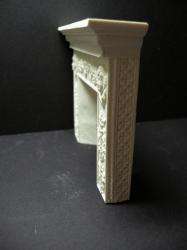 Dollhouse Miniature Cast Resin Victorian Fireplace F1  