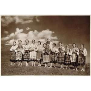 1953 Slovakian Girls Kroje Morena Slavic Folk Festival   Original 