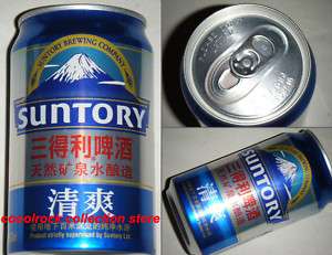 2011 China SUNTORY beer can 330ml BLUE (Shanghai)  