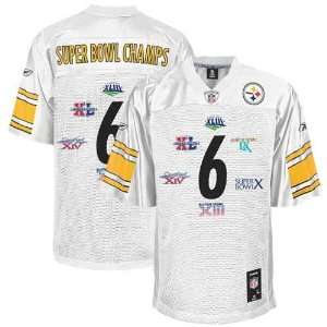  Pittsburgh Steelers 6 Time Super Bowl Champs White Replica 