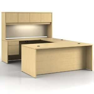   Desk, 72 x 108 x 72, Natural Maple Laminate,