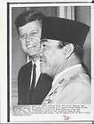 1961 President Kennedy with President Sukarno of Indone