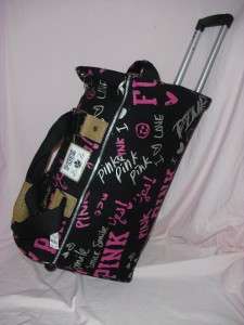   LOVE PINK Graffiti 21 WHEELIE Duffle Bag Rolling SUITCASE  
