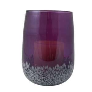 Speckled Glass Flameless Candle Holder Purple Case Pack 6   783463