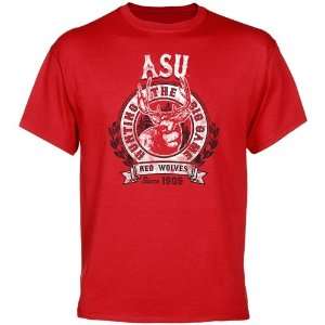   State Red Wolves The Big Game T Shirt   Red