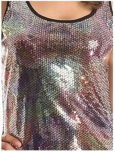 NEW GUESS SUBLIMATED SEQUINS TANK TOP BLOUSE XS, S, M,L  