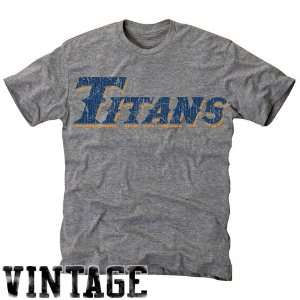  Cal State Fullerton Titans Ash Distressed Logo Vintage Tri 