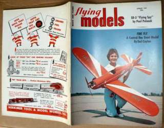   FLYING MODELS MAGAZINE JANUARY 1959 FIRE FLY STUNT MODEL  