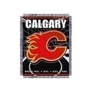 Calgary Flames Spiral Series Tapestry Blanket 48 x 60