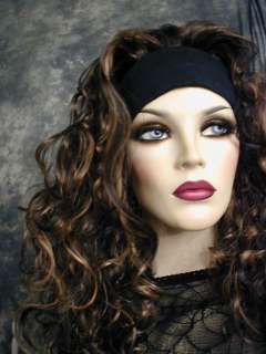 GORGEOUS HOT 3 Tone Brown HEADBAND CURLY WIG WIGS  