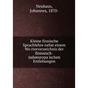    indoeuropaÌ?ischen Entlehungen Johannes, 1870  Neuhaus Books