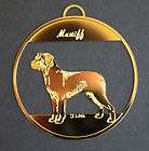Mastiff Brass Ornament, Mastiff Gold Plated Ornament Clearance items 