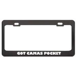 Got Camas Pocket Gopher? Animals Pets Black Metal License Plate Frame 