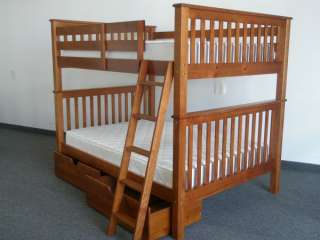 FULL OVER FULL BUNK BEDS + DRAWERS EXPRESSO bunkbed bed 798304076448 