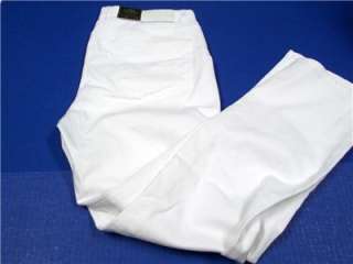   womens Classic Straight Leg White Jeans Stretch 12 P x 29  