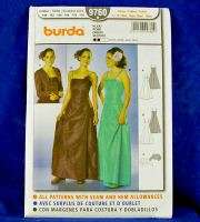 Burda 9760 Womens Evening Gown & Jacket Pattern sz8 18  