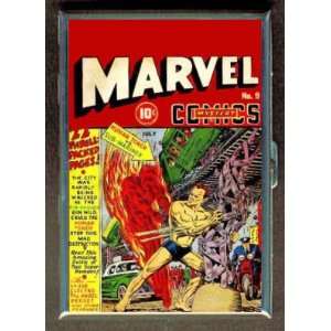  HUMAN TORCH SUB MARINER 1940s ID CIGARETTE CASE WALLET 