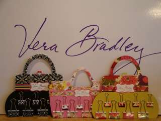 VERA BRADLEY BINDER CLIPS 8 PACK *AVAILABLE IN 3 PATTERNS* NEW 